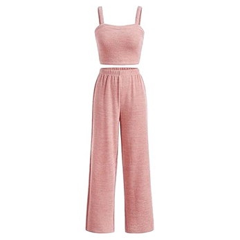 LEZONKIDS - Wholesale Customization pink Suspender and Pants Little Girls Summer Clothing Sets